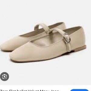 Zara velvet ballet flats